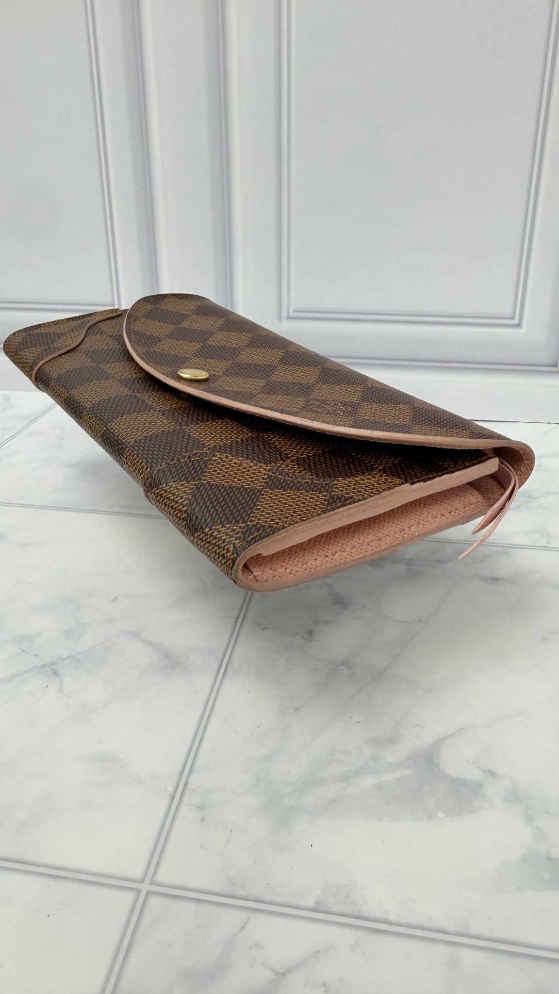 Louis Vuitton Pink Damier Ebene Caissa Wallet