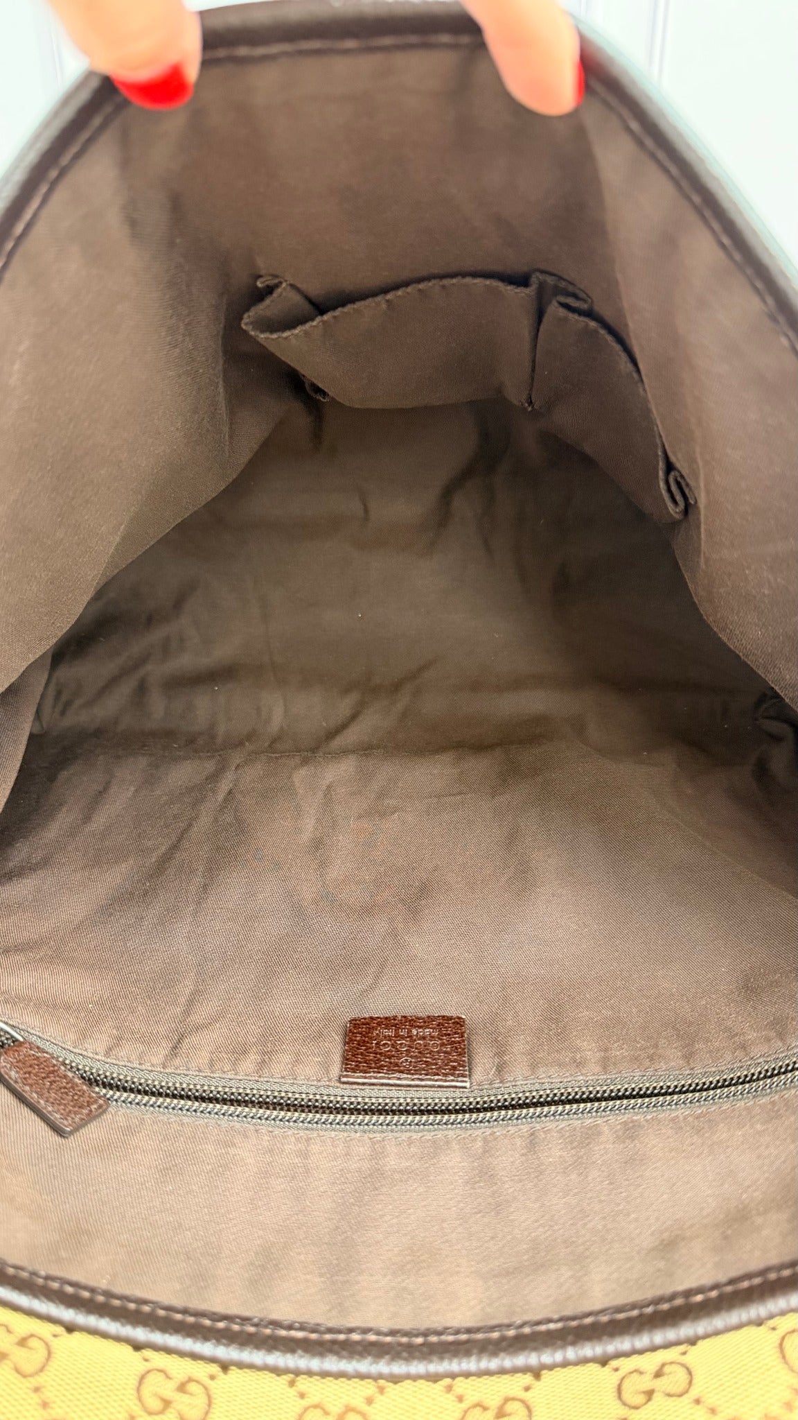 Gucci Monogram Canvas GG Web Flap Messenger Bag