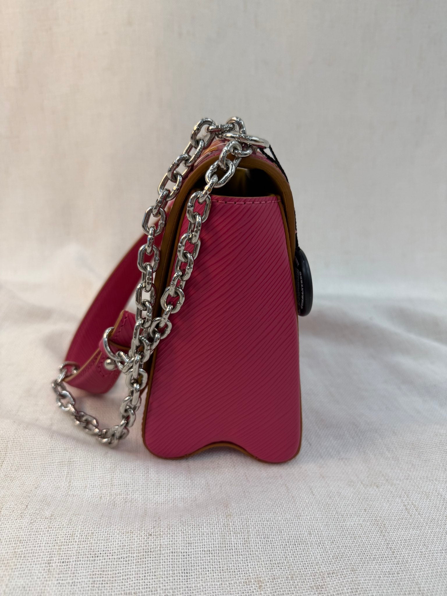 Louis Vuitton Pink Epi Leather Limited Edition Stitched Twist MM