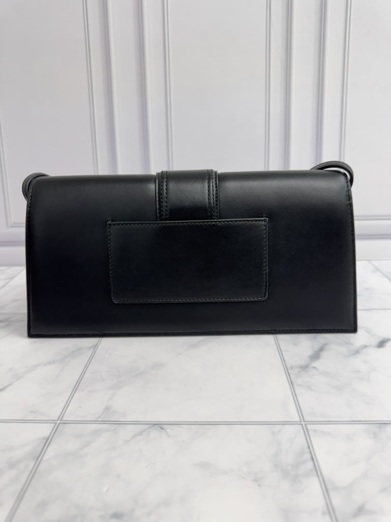 BRAND NEW - Jacquemus Black Leather Le Bambino Long Shoulder Bag