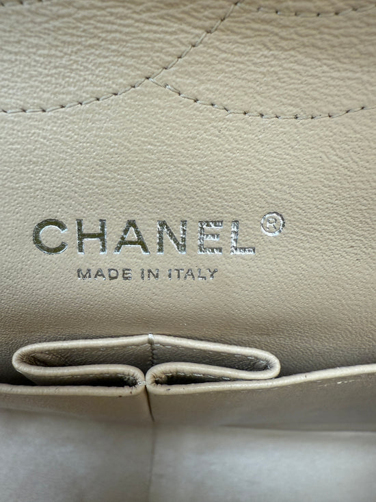 Chanel Beige Quilted Lambskin Jumbo Double Flap Bag