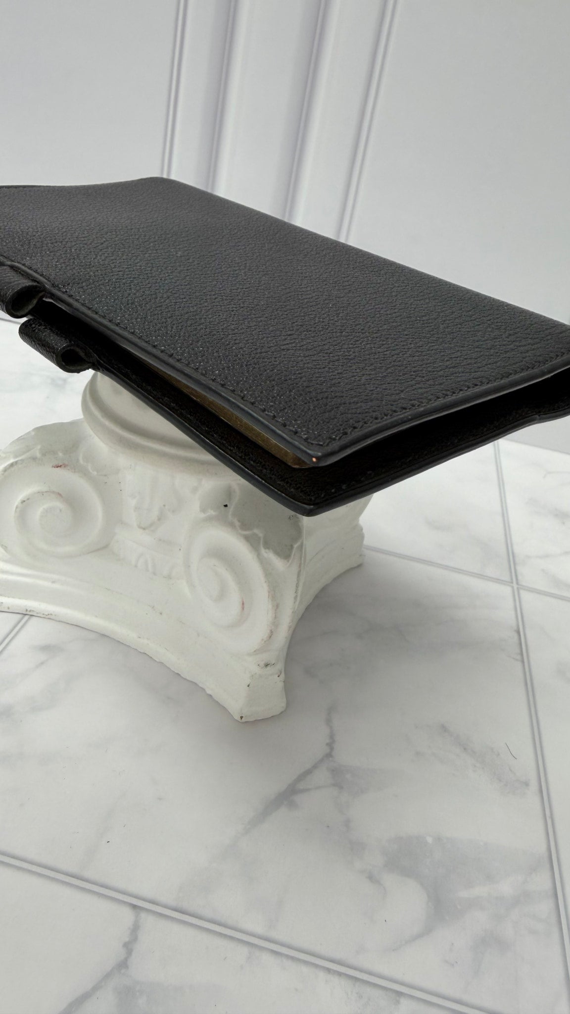 Hermes Black Leather Passport Agenda