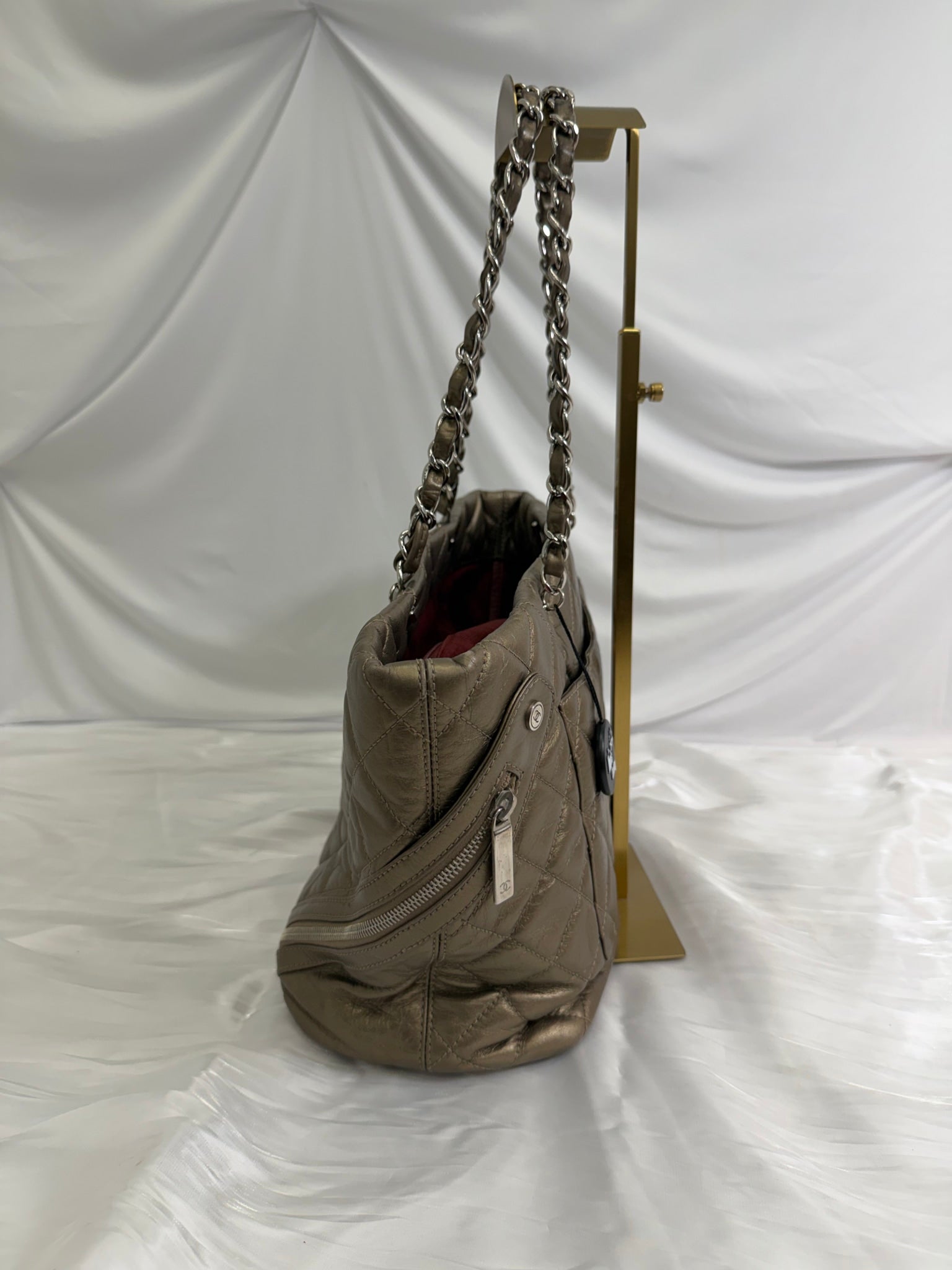 Chanel Bronze Metallic Calfskin Cambon Tote