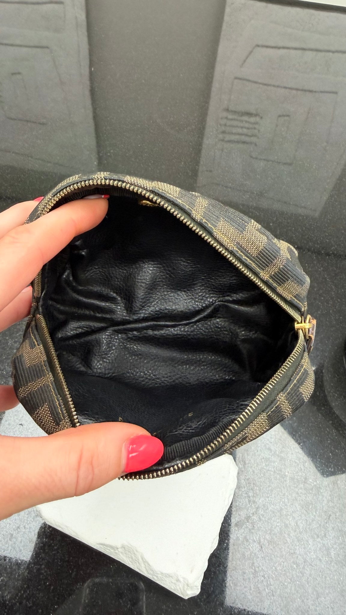 Fendi Vintage Zucca Canvas Cosmetic Pouch