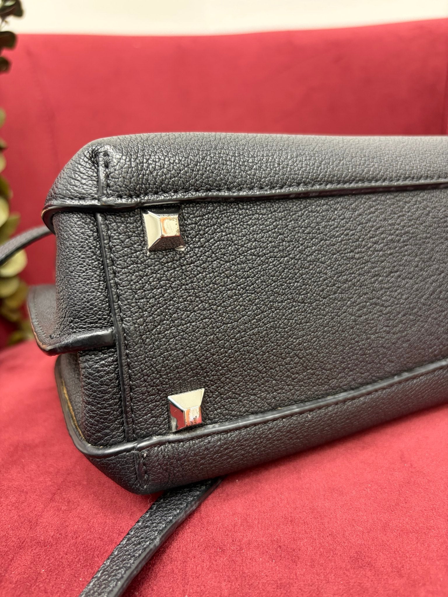 MCM Black Leather Studded Mini Milla Tote HandBag