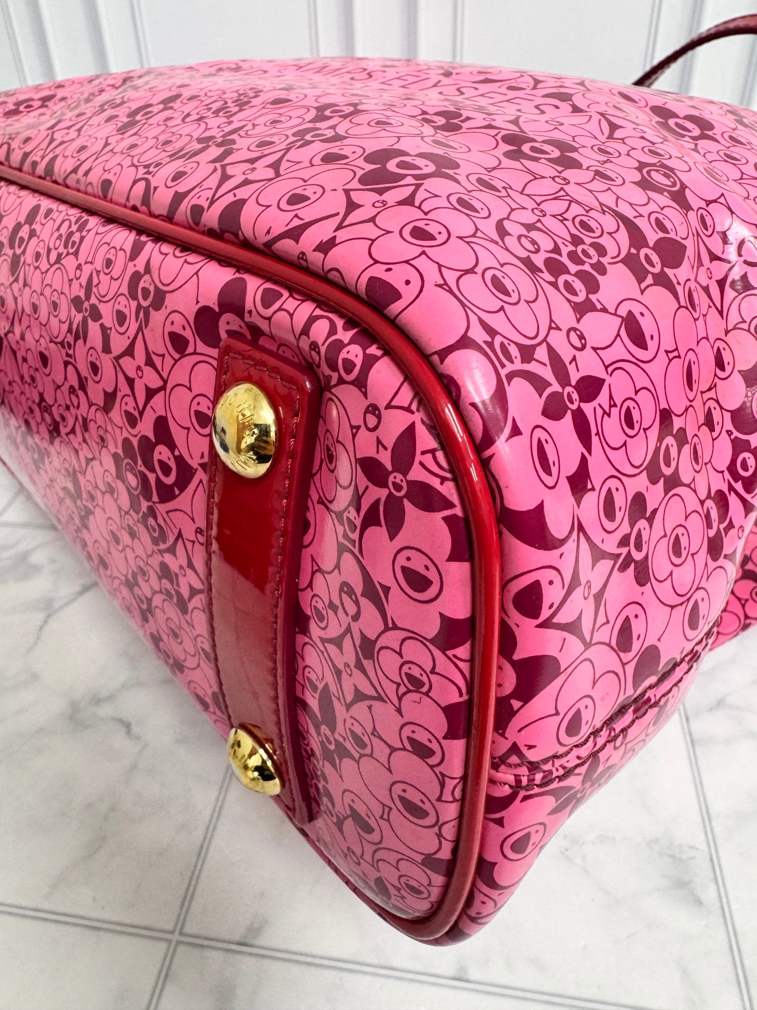 Louis Vuitton x Takashi Murakami Pink Printed PVC Rose Cosmic Blossom PM