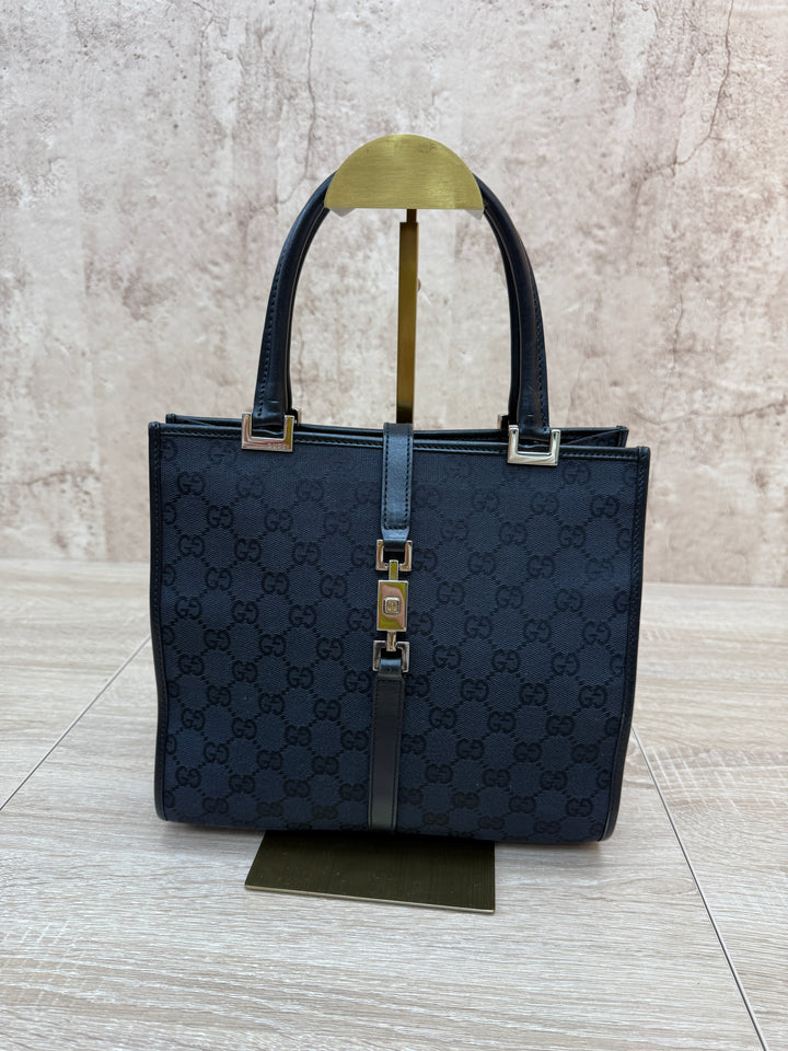 Gucci Black Canvas Jackie Handbag