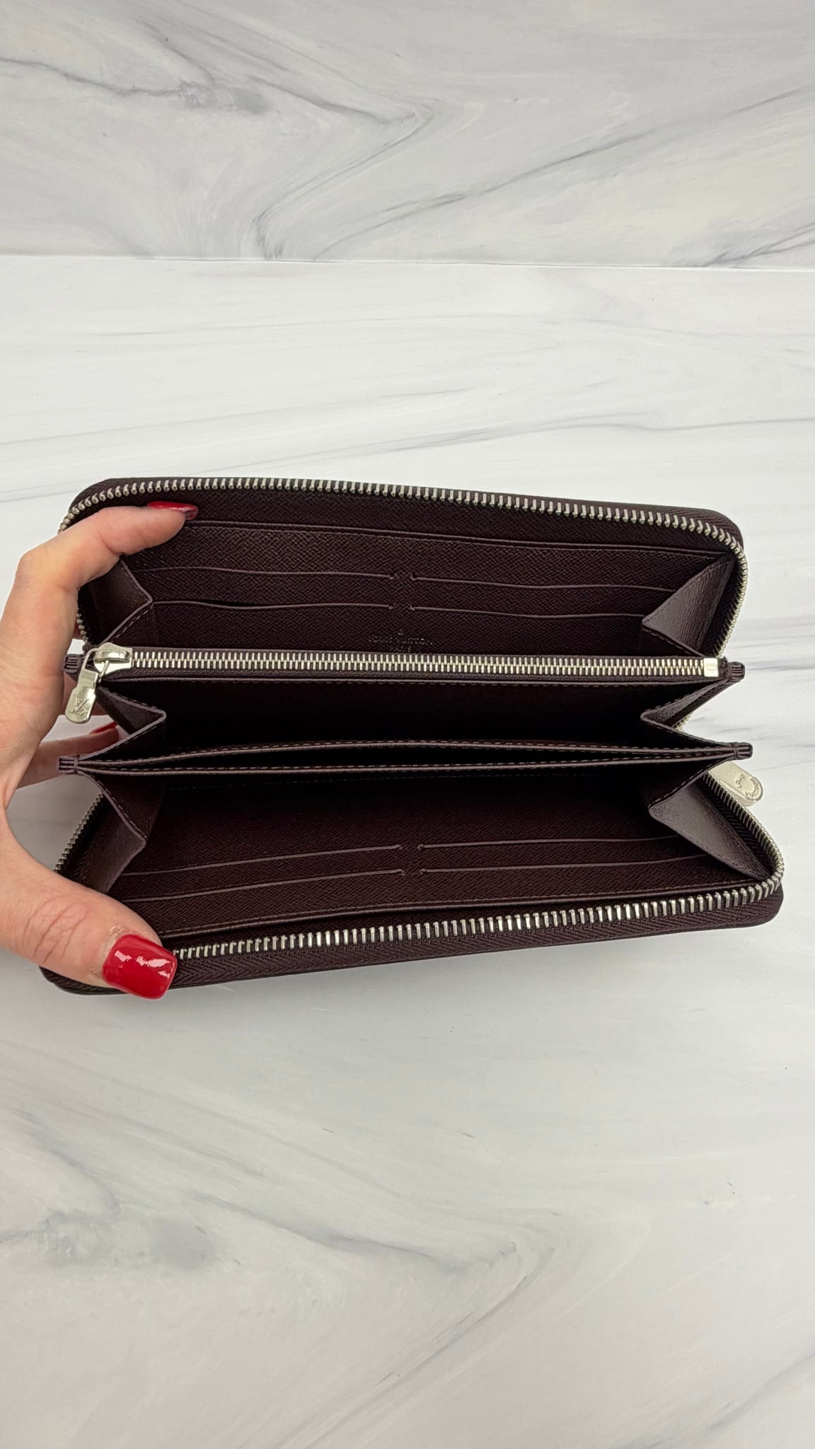 Louis Vuitton Wine Epi Leather Long Zippy Wallet
