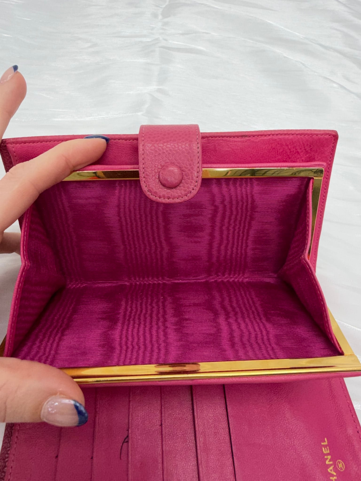 Chanel Pink Caviar Long Wallet 