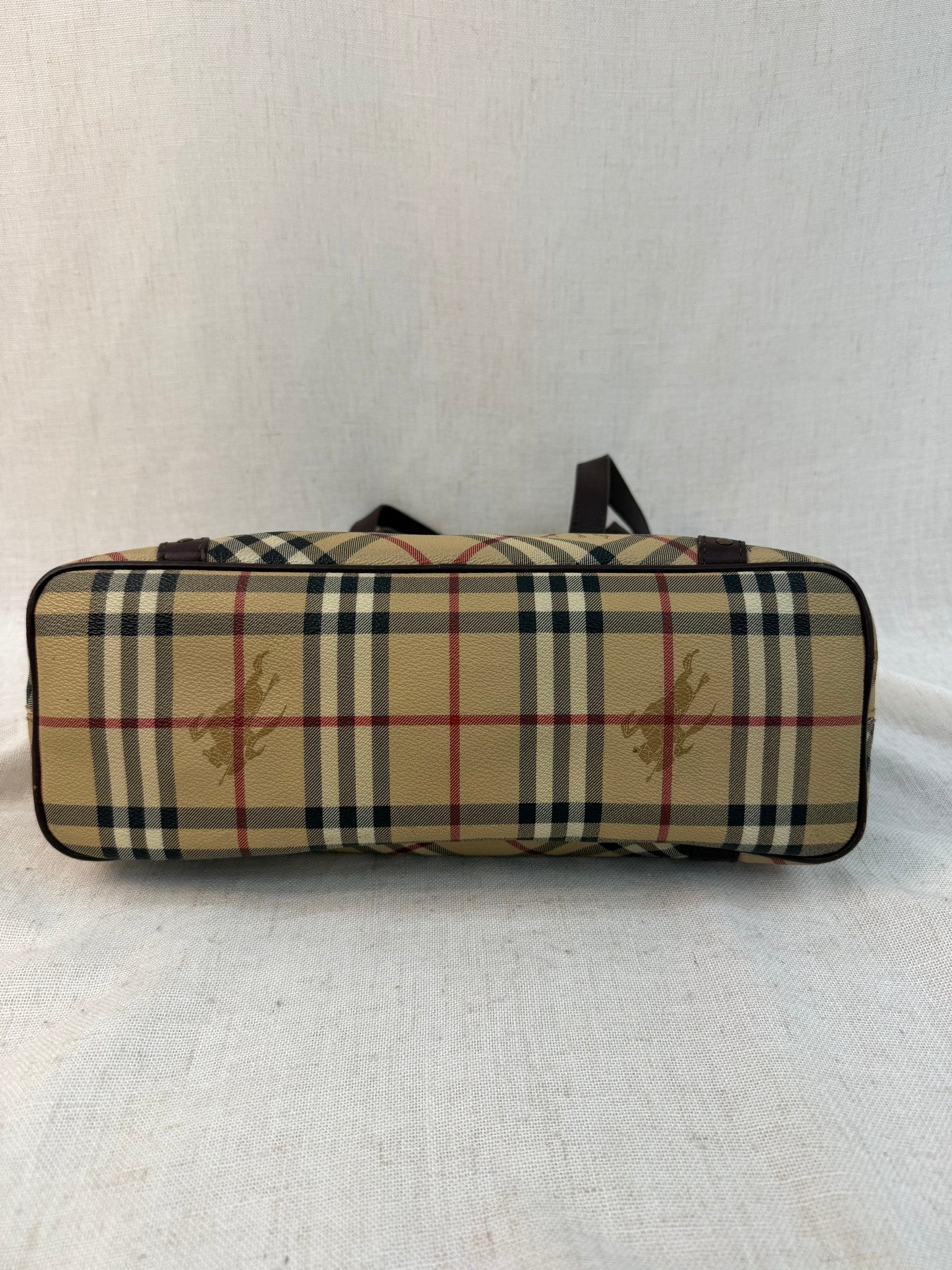 Burberry Nova Check Coated Canvas Vintage Tote