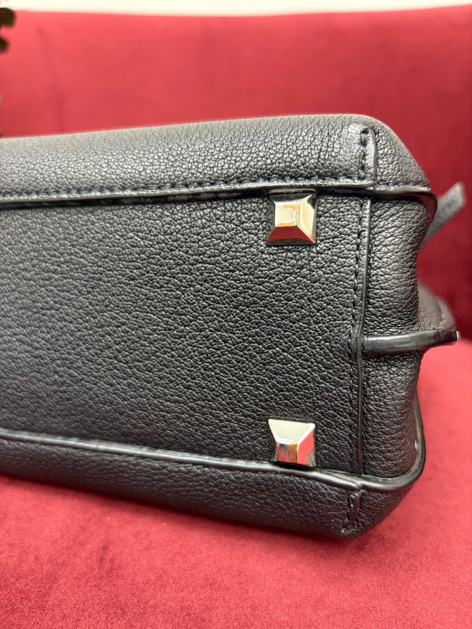 MCM Black Leather Studded Mini Milla Tote HandBag