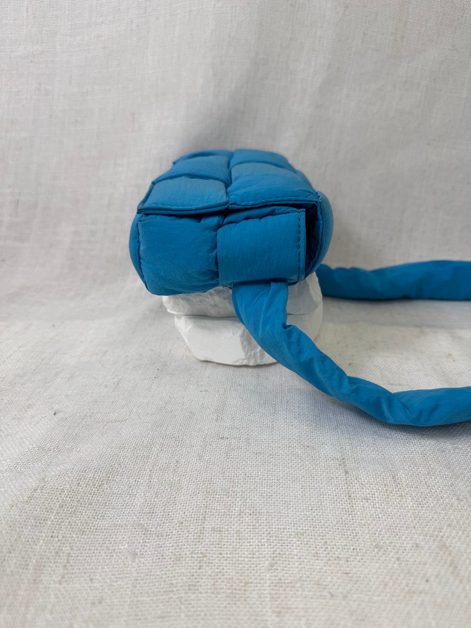 Bottega Veneta Blue Padded Tech Cassette Belt Bag 