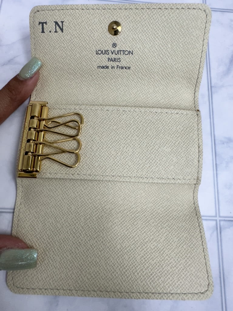 Louis Vuitton Damier Azur 4 Ring Key Case