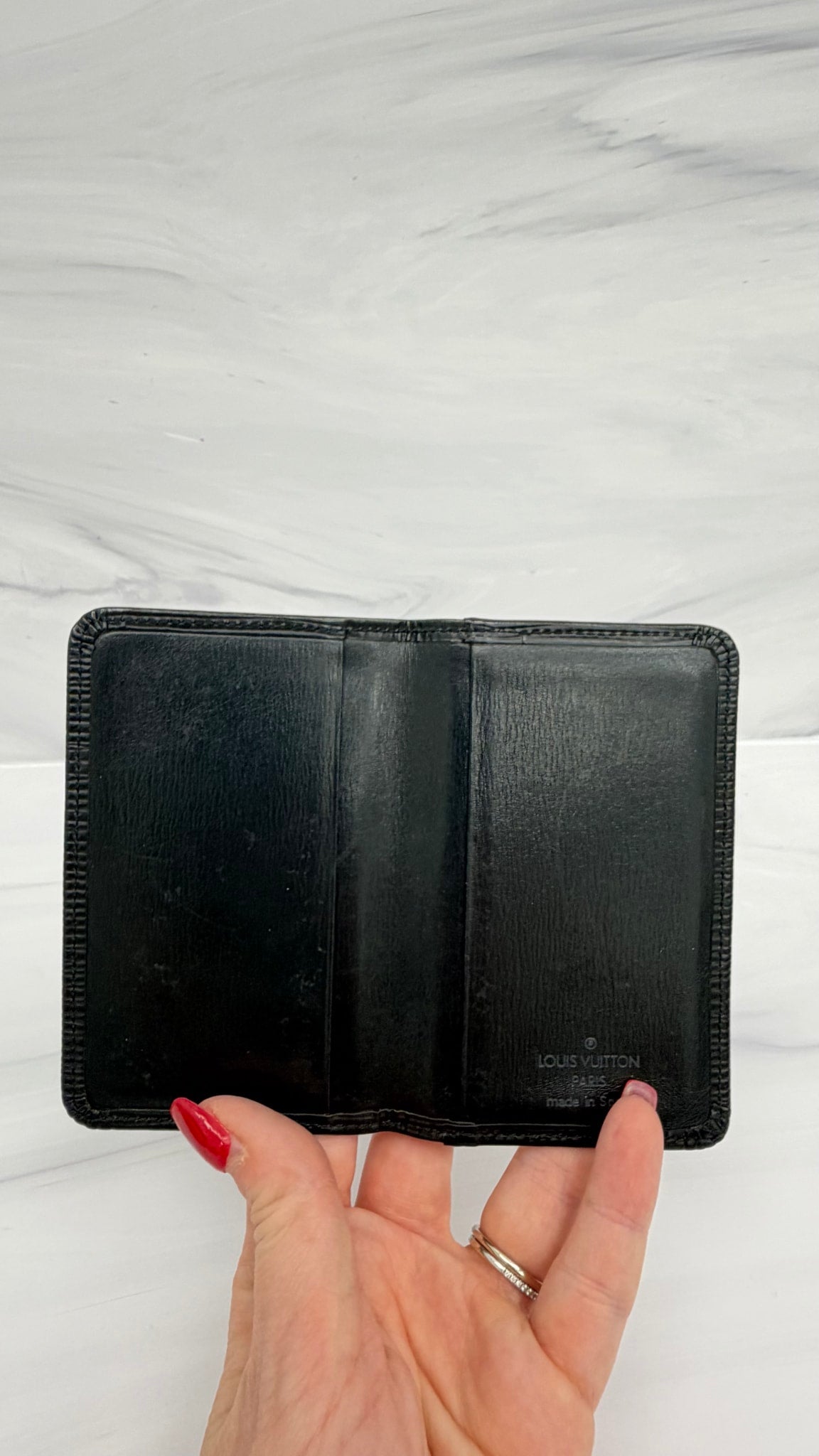 Louis Vuitton Black Epi Leather Card Holder