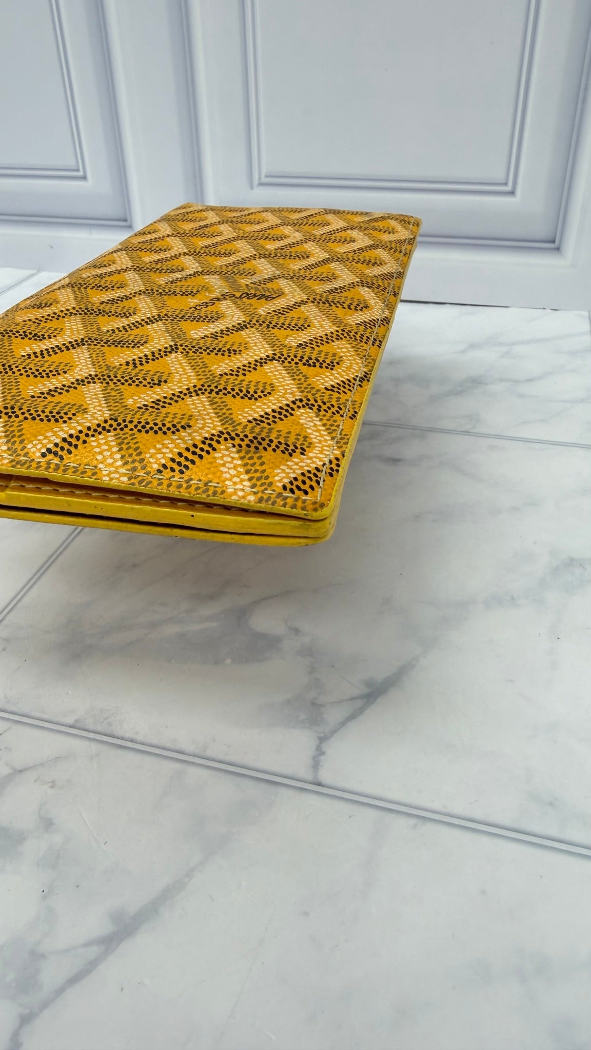 Goyard Yellow Goyardine Richelieu Long Wallet 