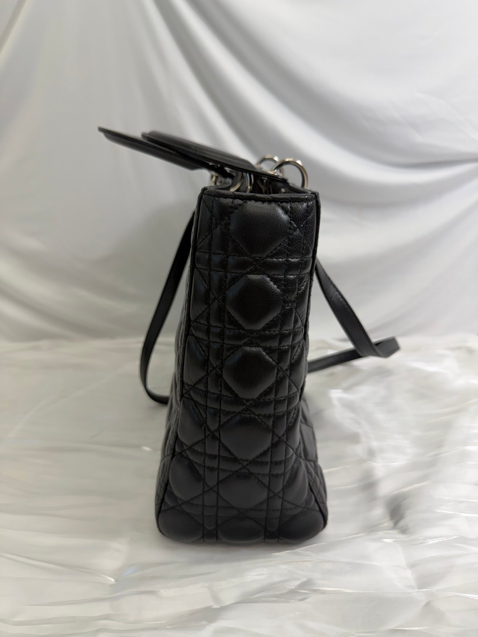 Christian Dior Black Cannage Lambskin Large Lady Dior