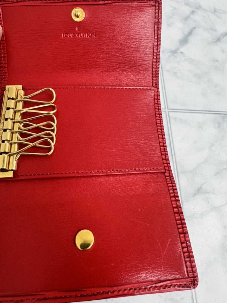 Louis Vuitton Red Epi Key Case 