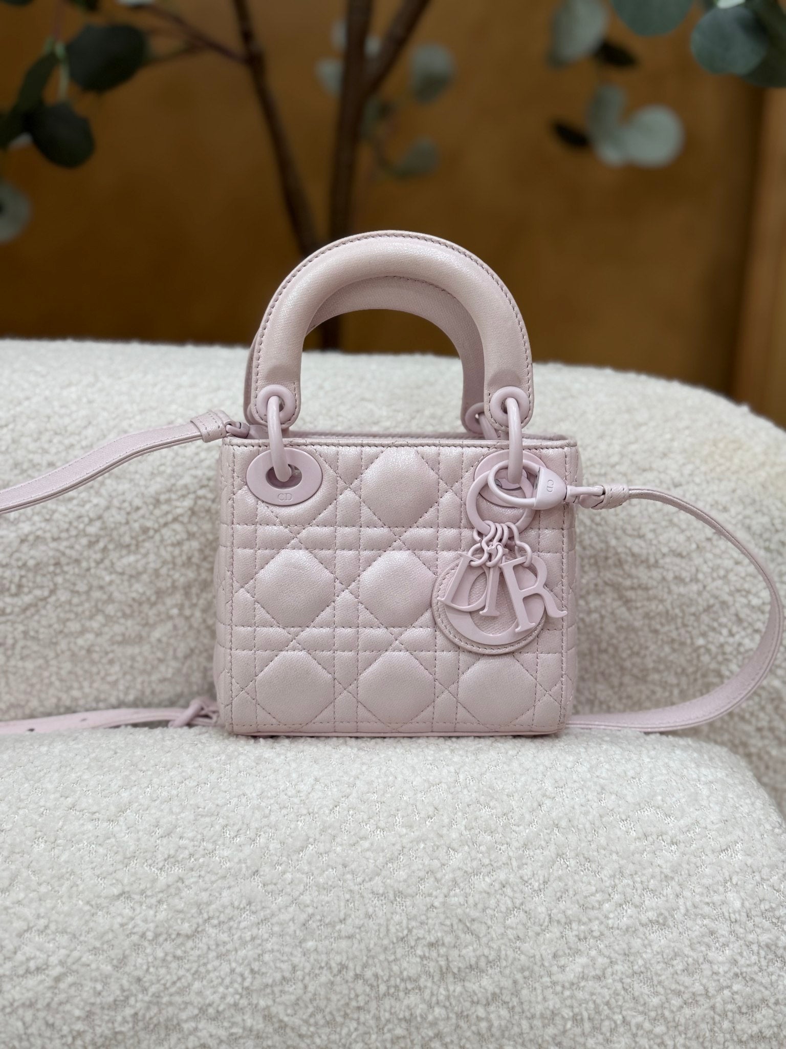 Christian Dior Light Pink Lady Dior Mini Bag