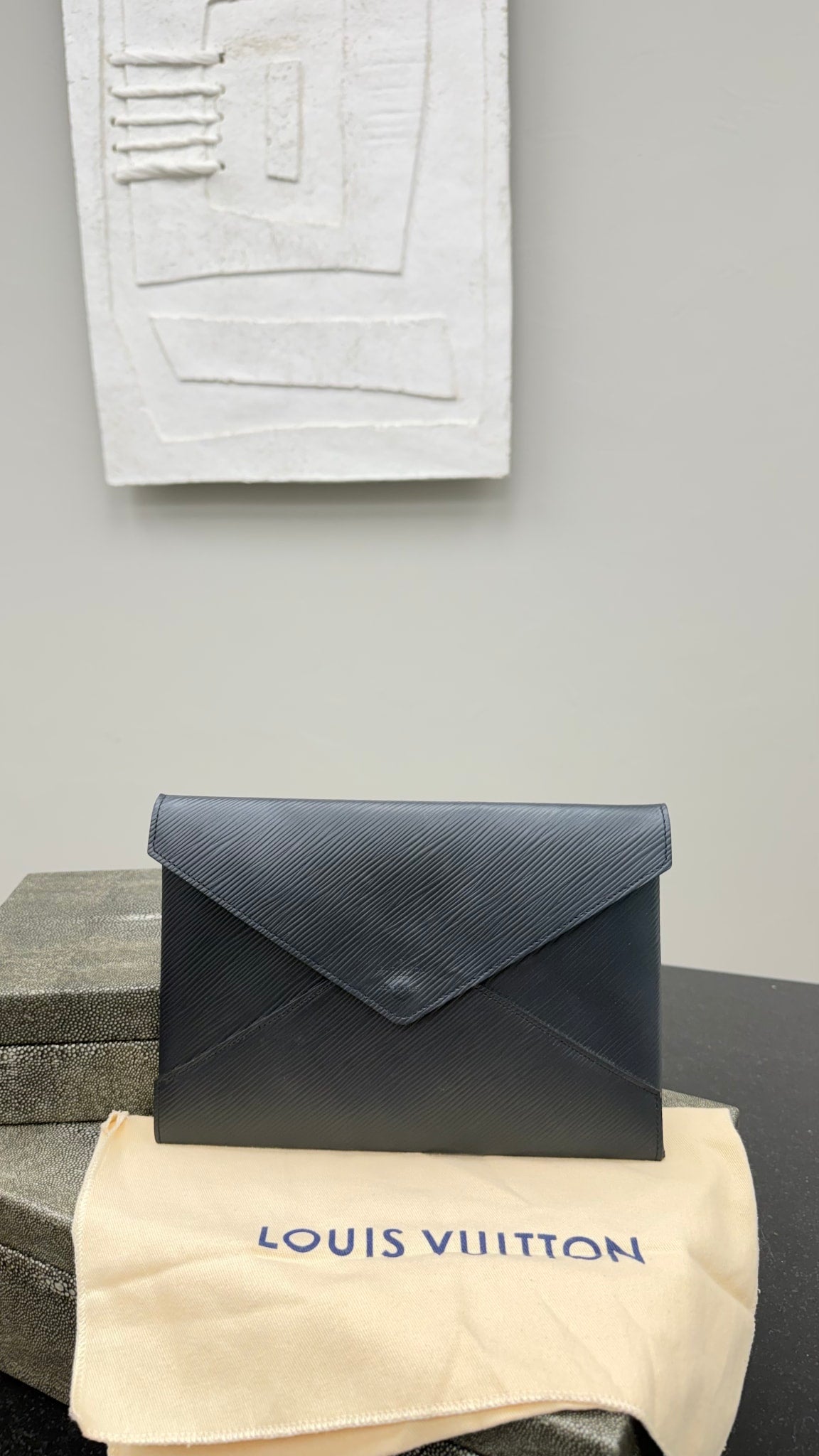 Louis Vuitton Black Epi Large Kirigami Pochette Clutch