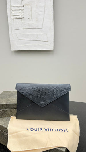 Louis Vuitton Black Epi Large Kirigami Pochette Clutch