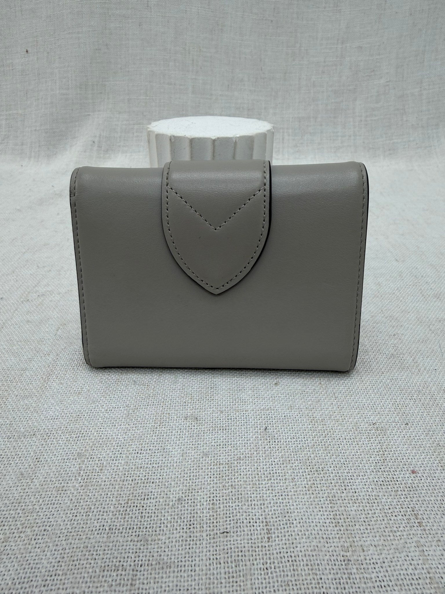 Louis Vuitton Gray Leather Pont Neuf Compact Wallet