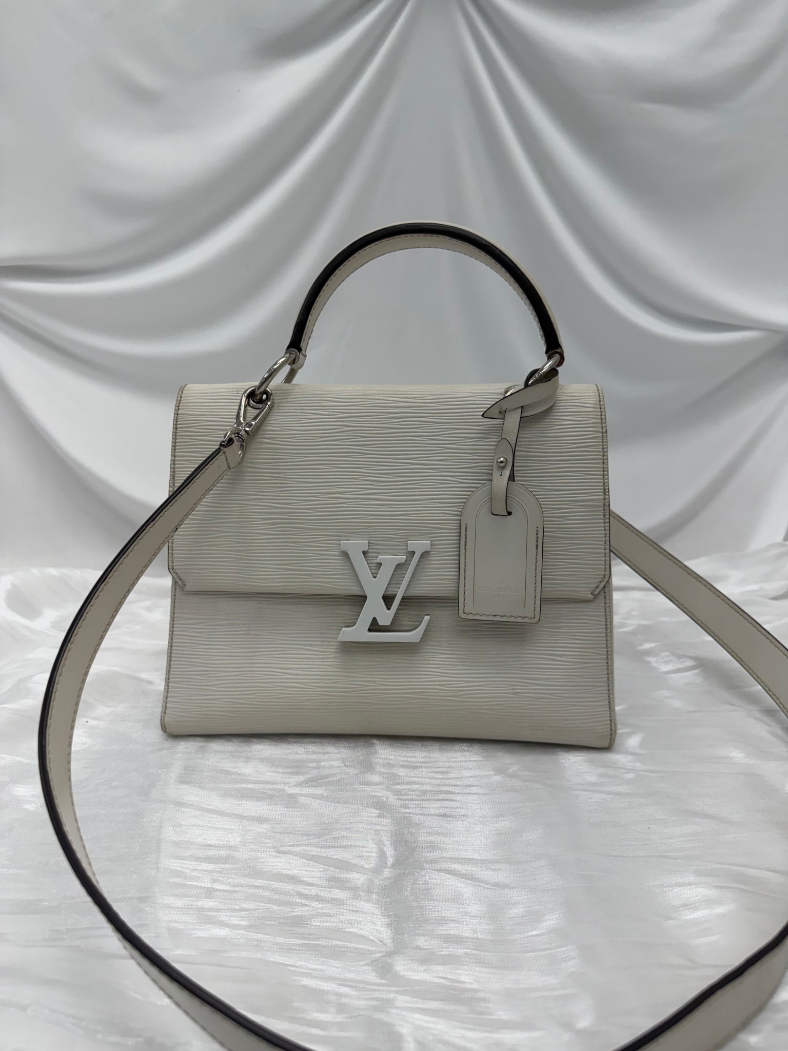 Louis Vuitton White Epi Grenelle MM 2way Bag