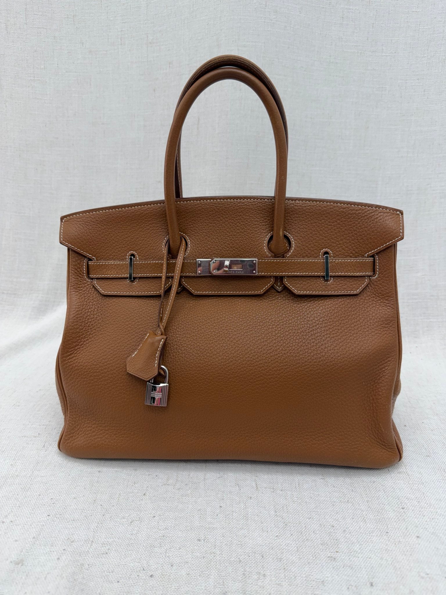 Hermes Gold Clemence Leather Birkin 35