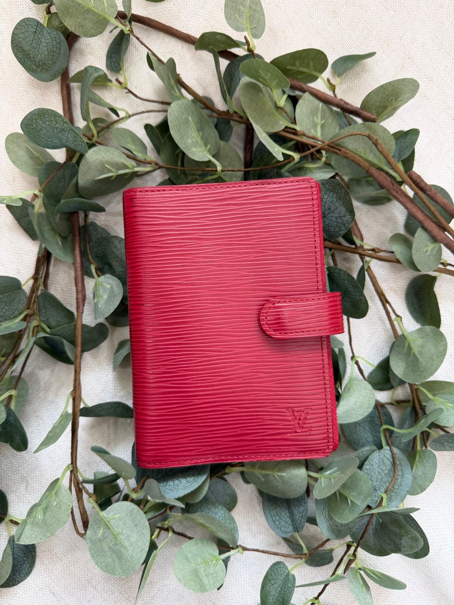 Louis Vuitton Red Epi Leather Agenda PM Notebook Cover