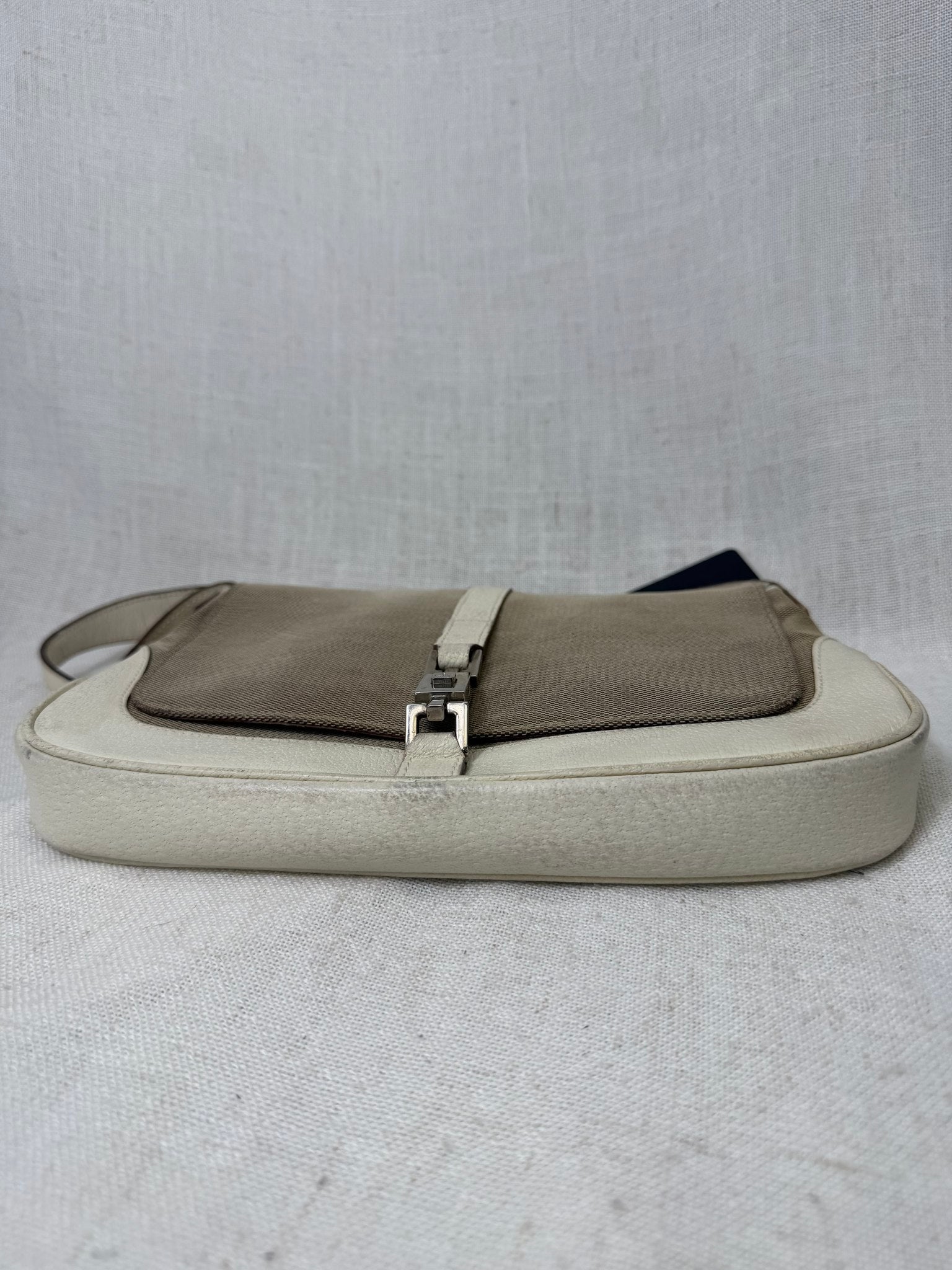 Gucci Beige Canvas Jackie Shoulder Bag