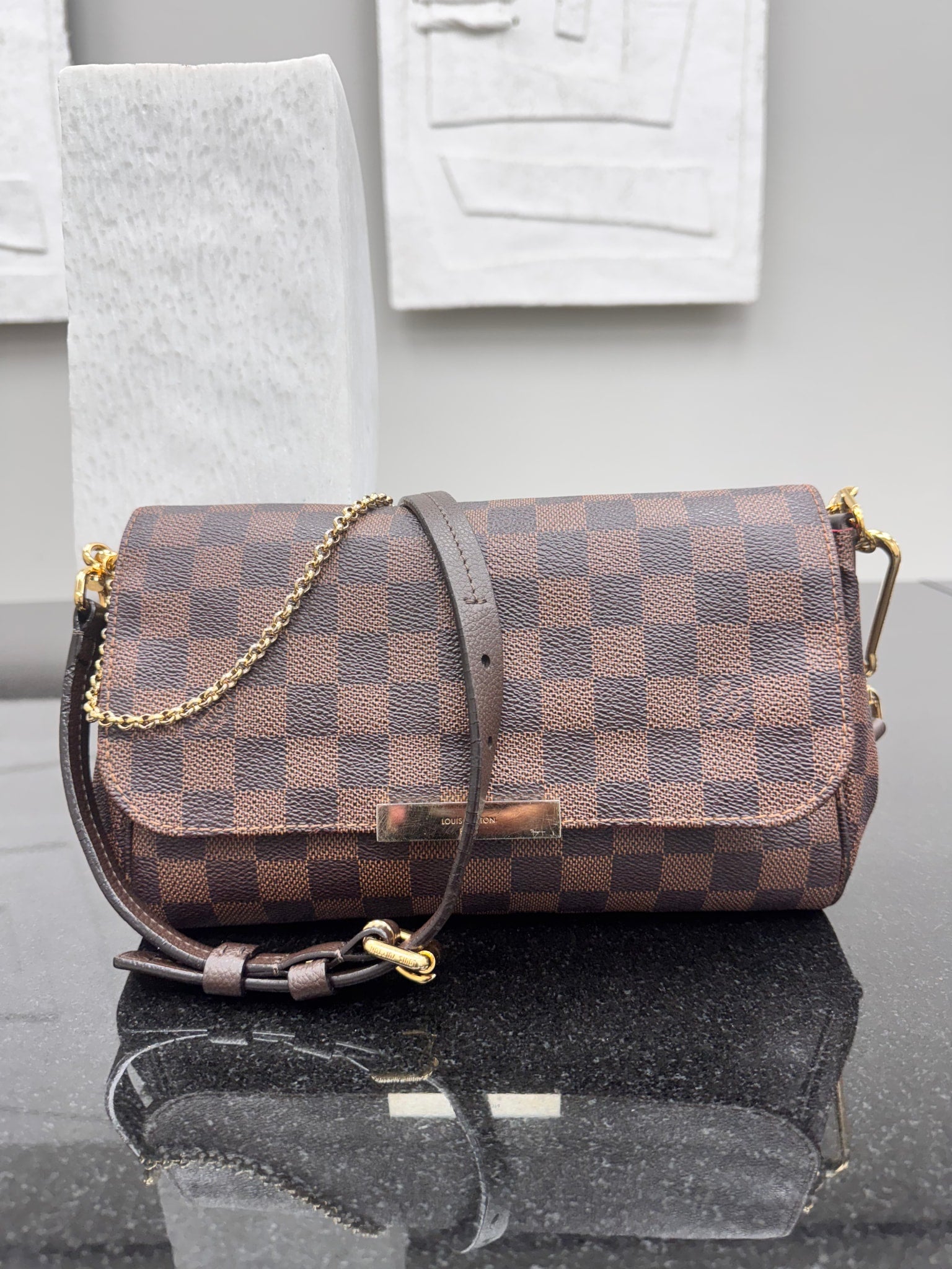 Louis Vuitton Damier Ebene Favorite Crossbody Bag MM