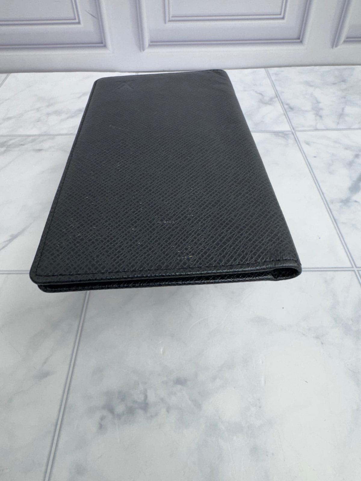 Louis Vuitton Black Taiga Brazza Wallet