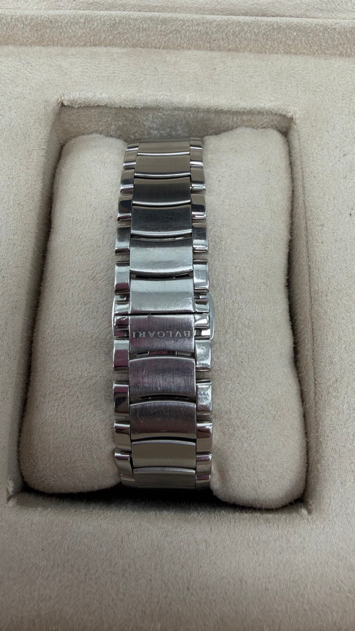 Bvlgari Stainless Steel Assioma Diamond Bezel Watch 15mm Face