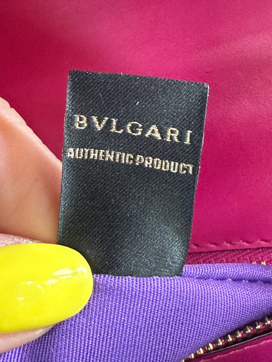 Bvlgari Fuchsia Leather Serpenti Forever Snake Shoulder Bag