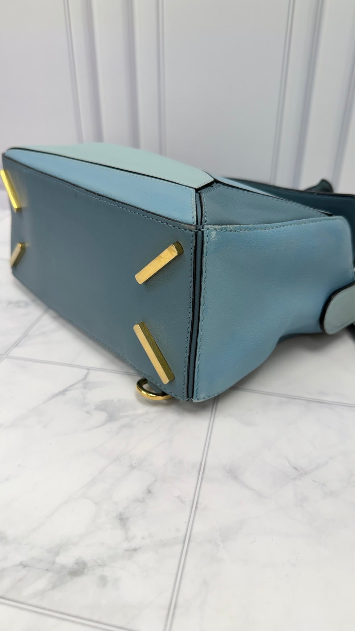 Loewe Blue Tri- Color Leather Small Puzzle Bag