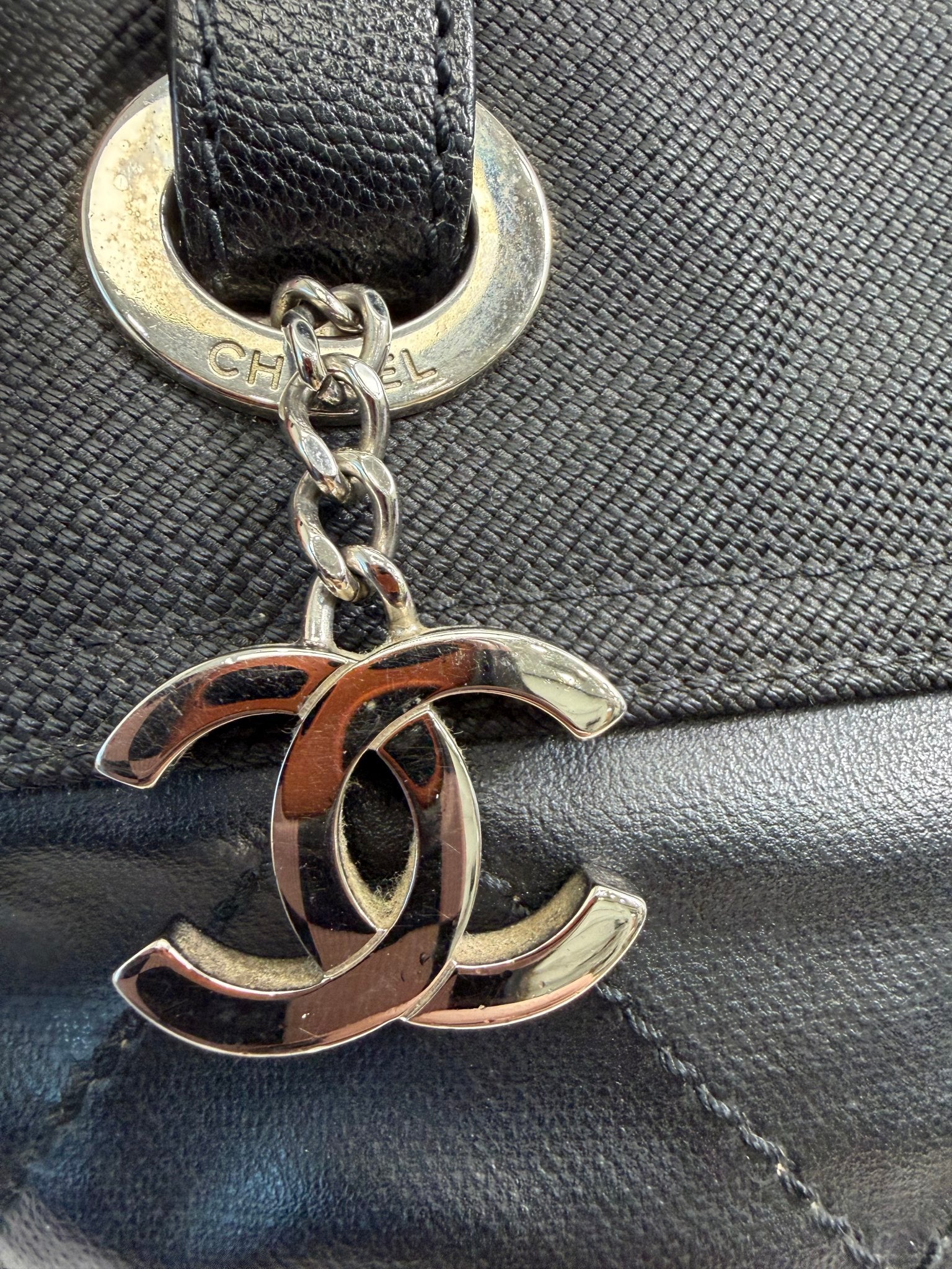 Chanel Black Quilted Paris Biarritz Tote Bag PM