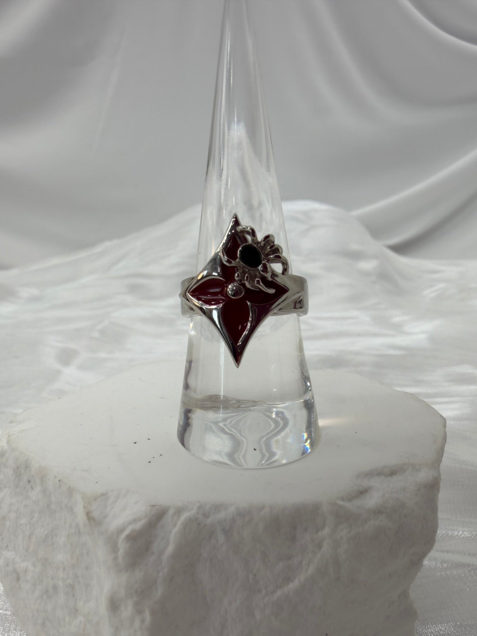 Louis Vuitton Red & Green Enamel Fairy Tale Ring Size 7.75