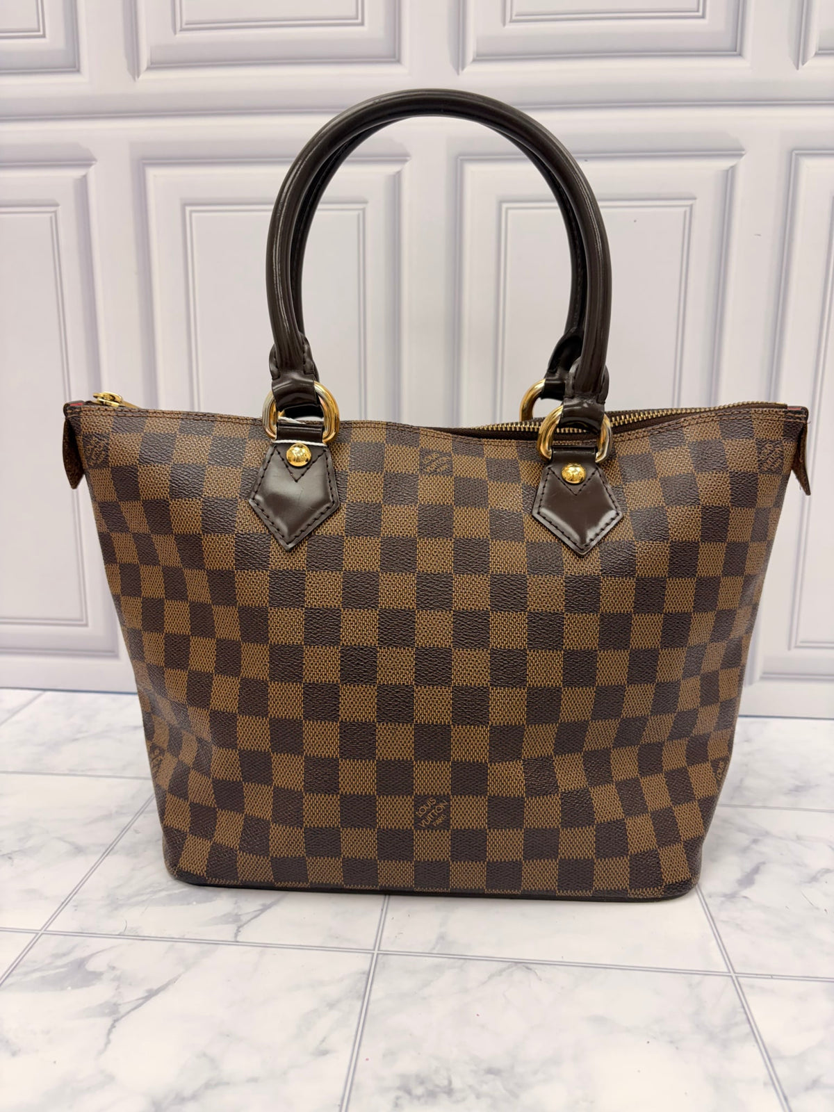  Louis Vuitton Damier Ebene Saleya Tote Bag PM