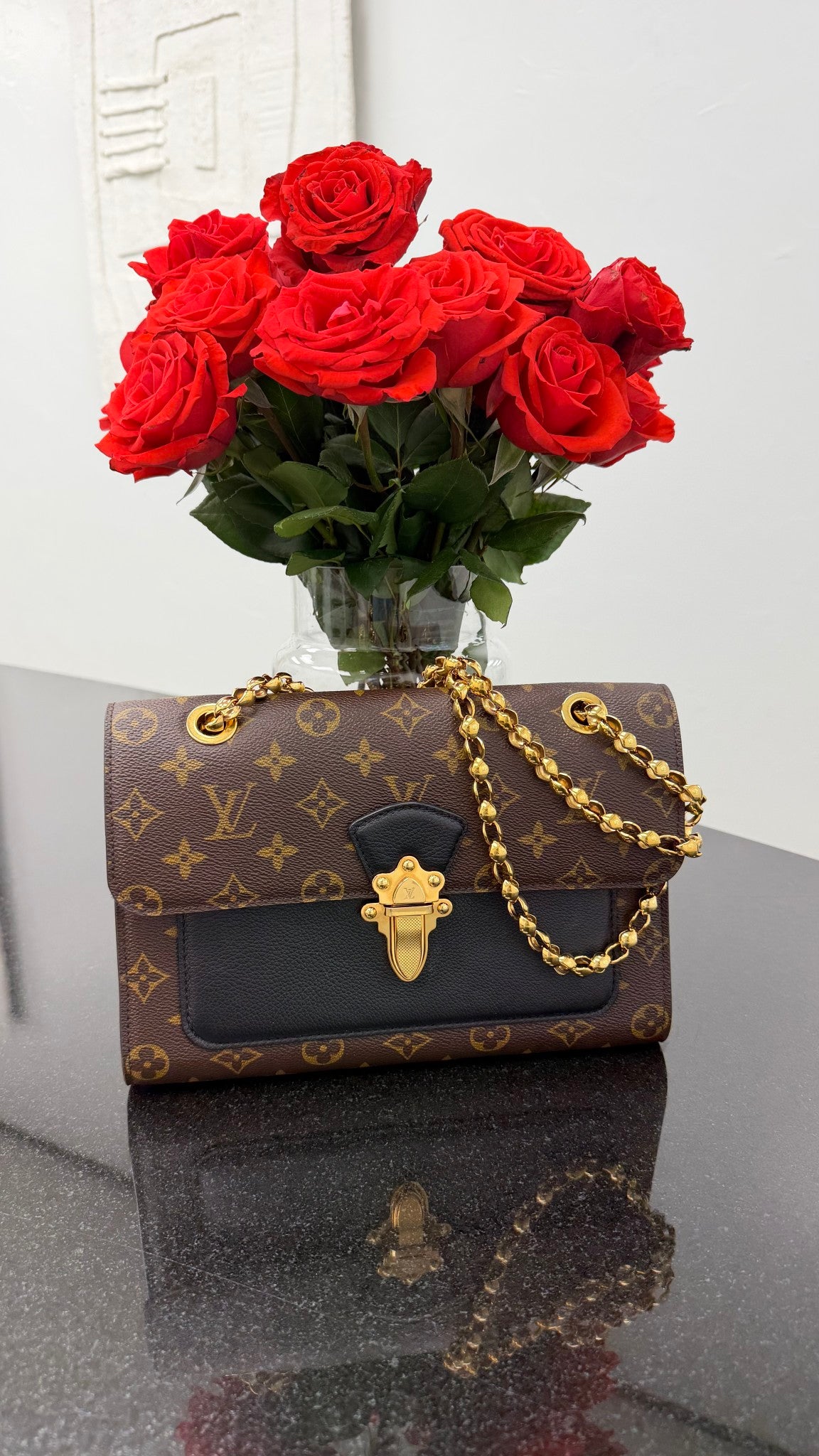 Louis Vuitton Monogram Victoire Chain Shoulder Bag 