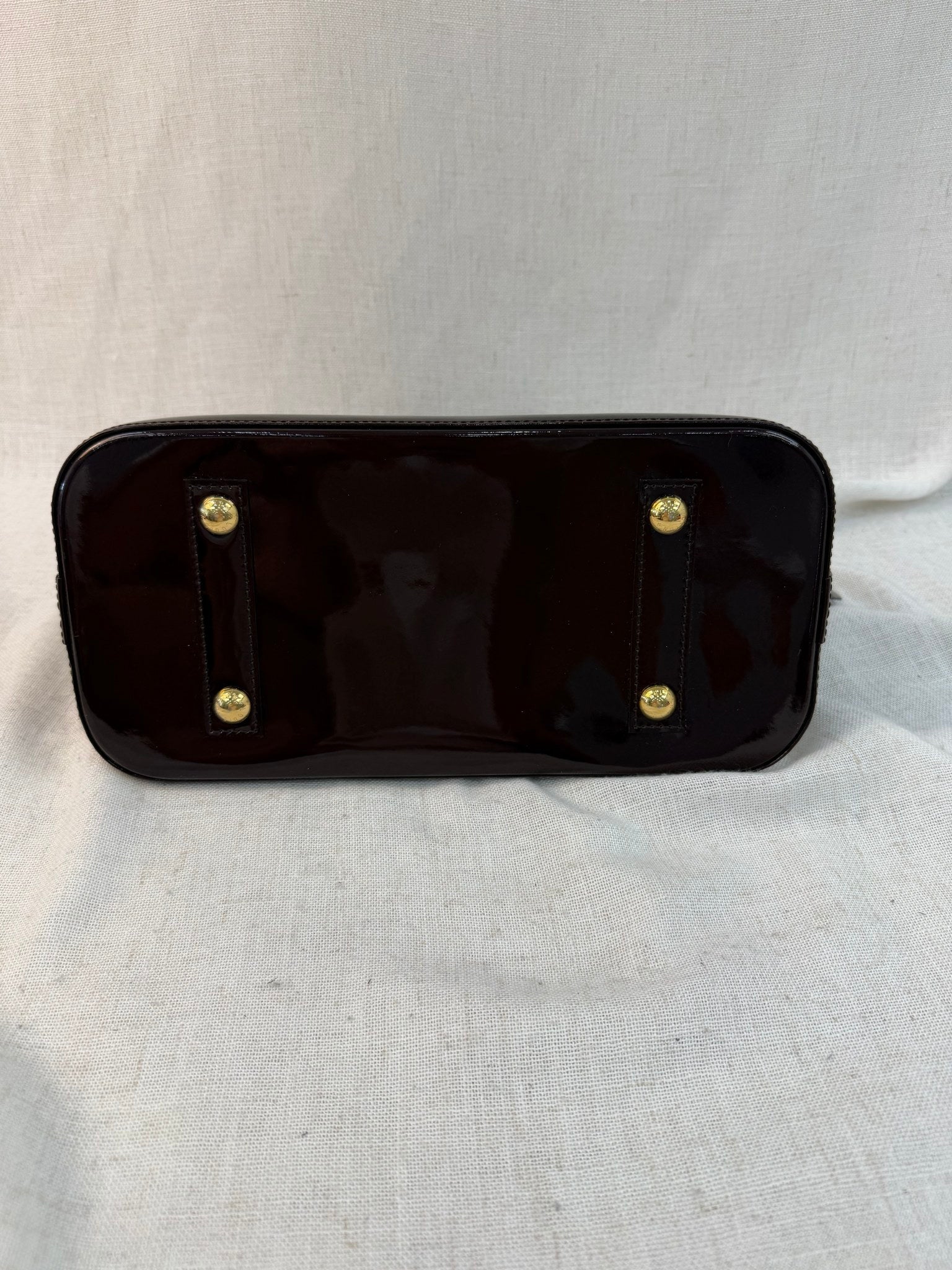 Louis Vuitton Amarante Vernis Leather Alma PM Bag