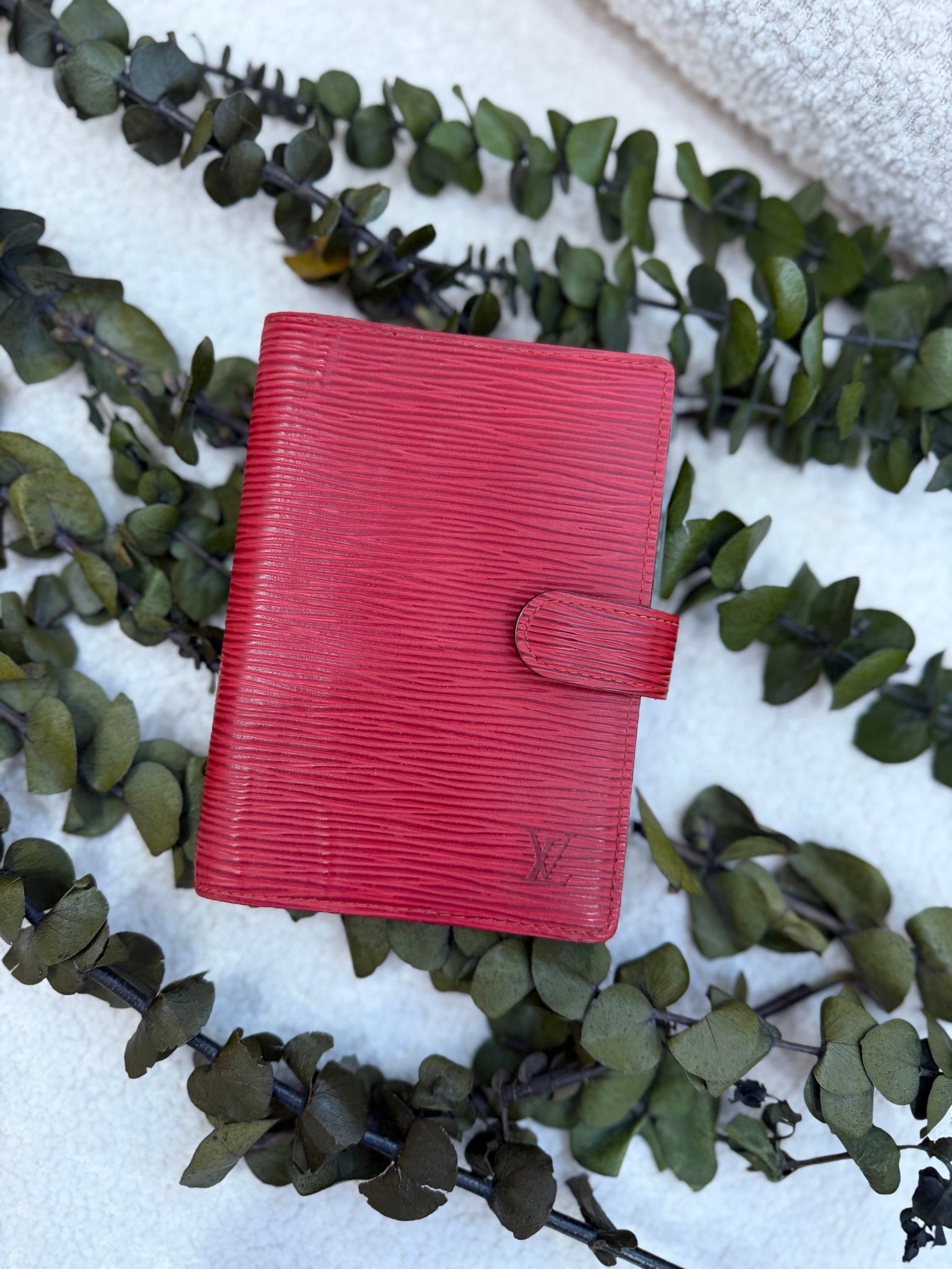 Louis Vuitton Red Epi Passport Agenda PM