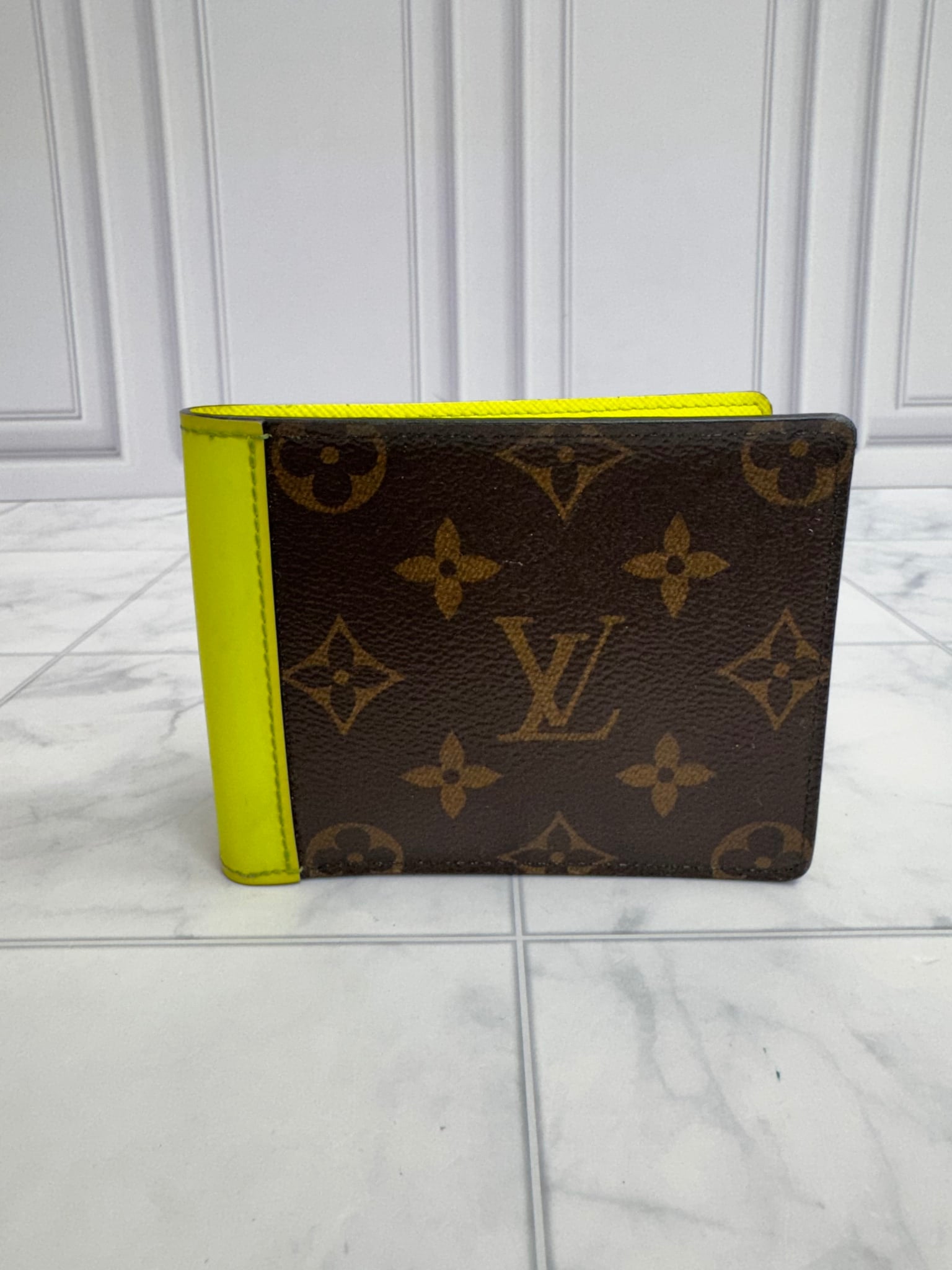 Louis Vuitton Monogram And Yellow Multiple Compact Wallet