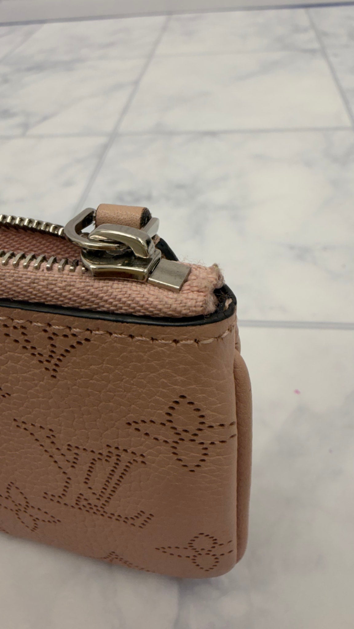 Louis Vuitton Pink Monogram Mahina Leather Key Pouch