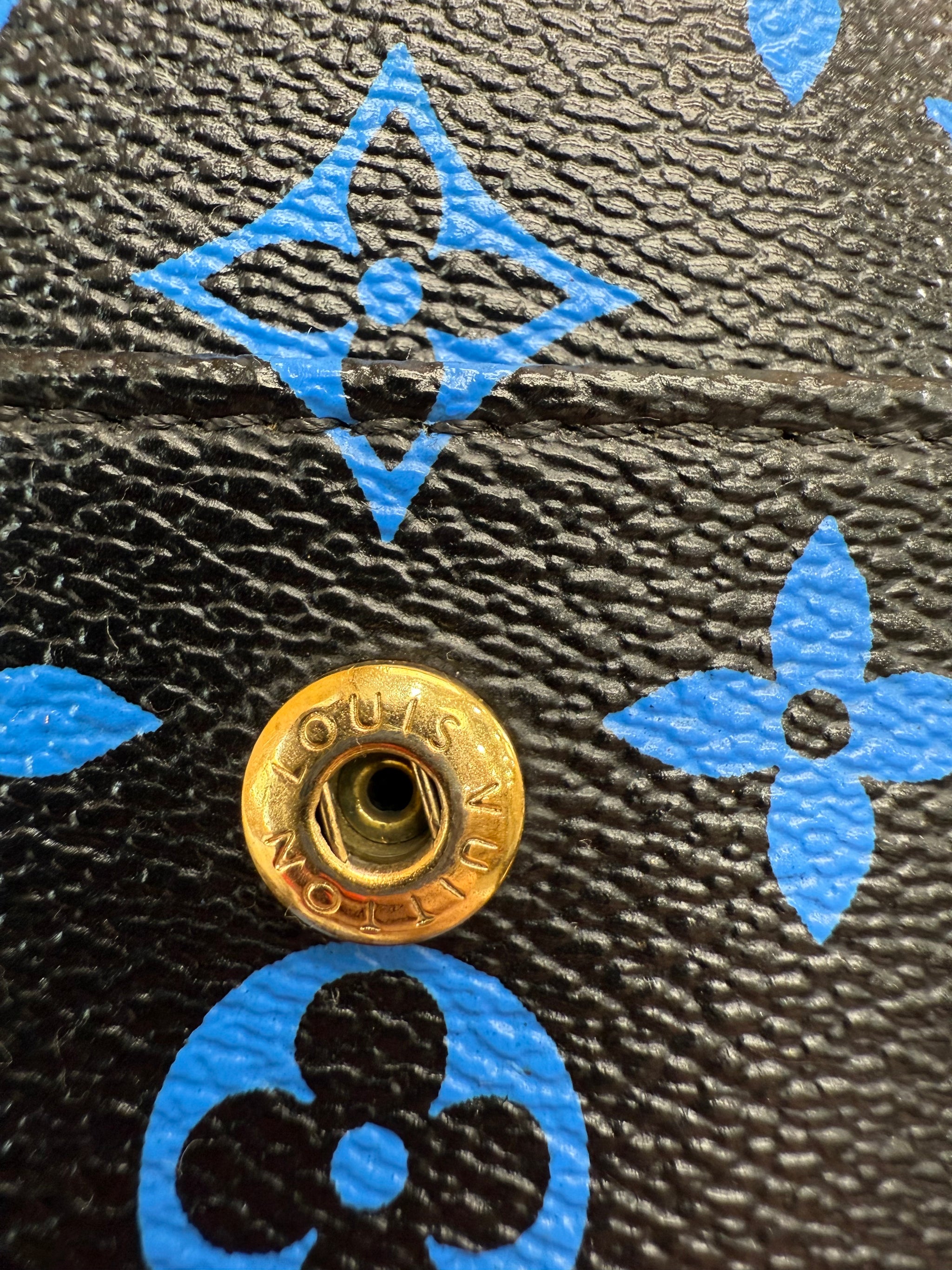 Louis Vuitton Monogram Black x Blue Speedy Amazon PM