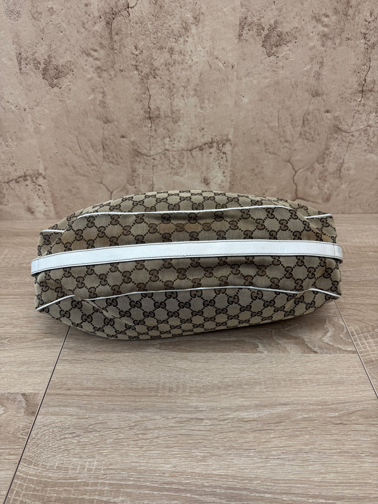 Gucci Beige GG Canvas Match Ball Sherry Line Tote Bag