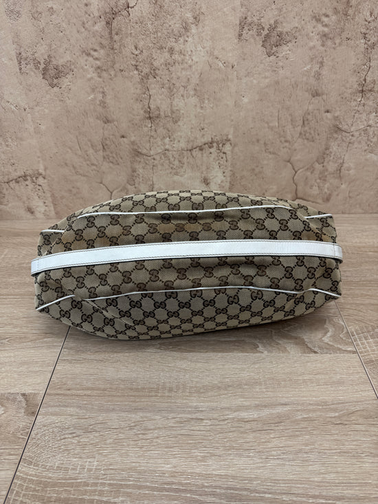 Gucci Beige GG Canvas Match Ball Sherry Line Tote Bag