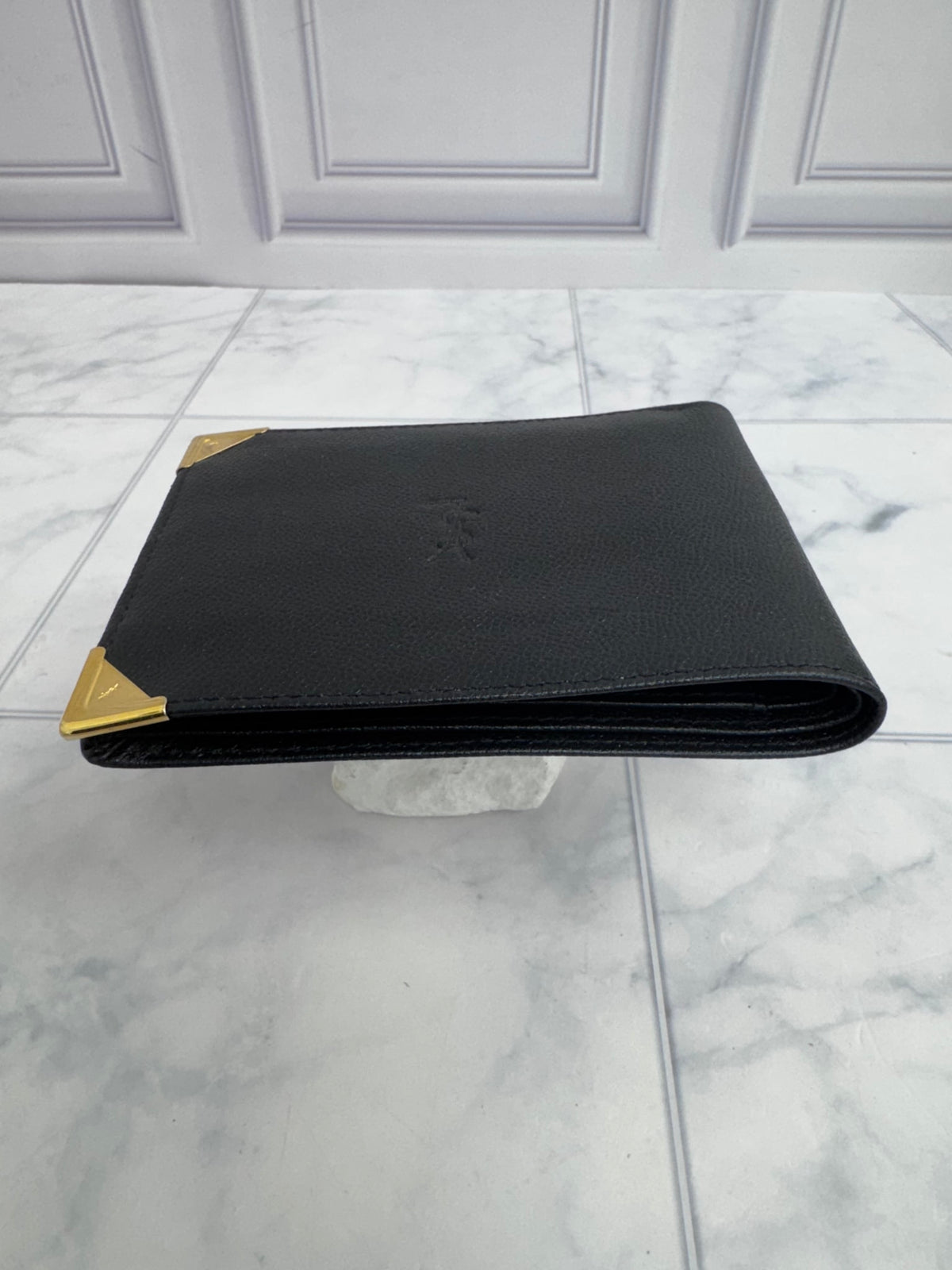 Saint Laurent YSL Black Leather Bifold Wallet