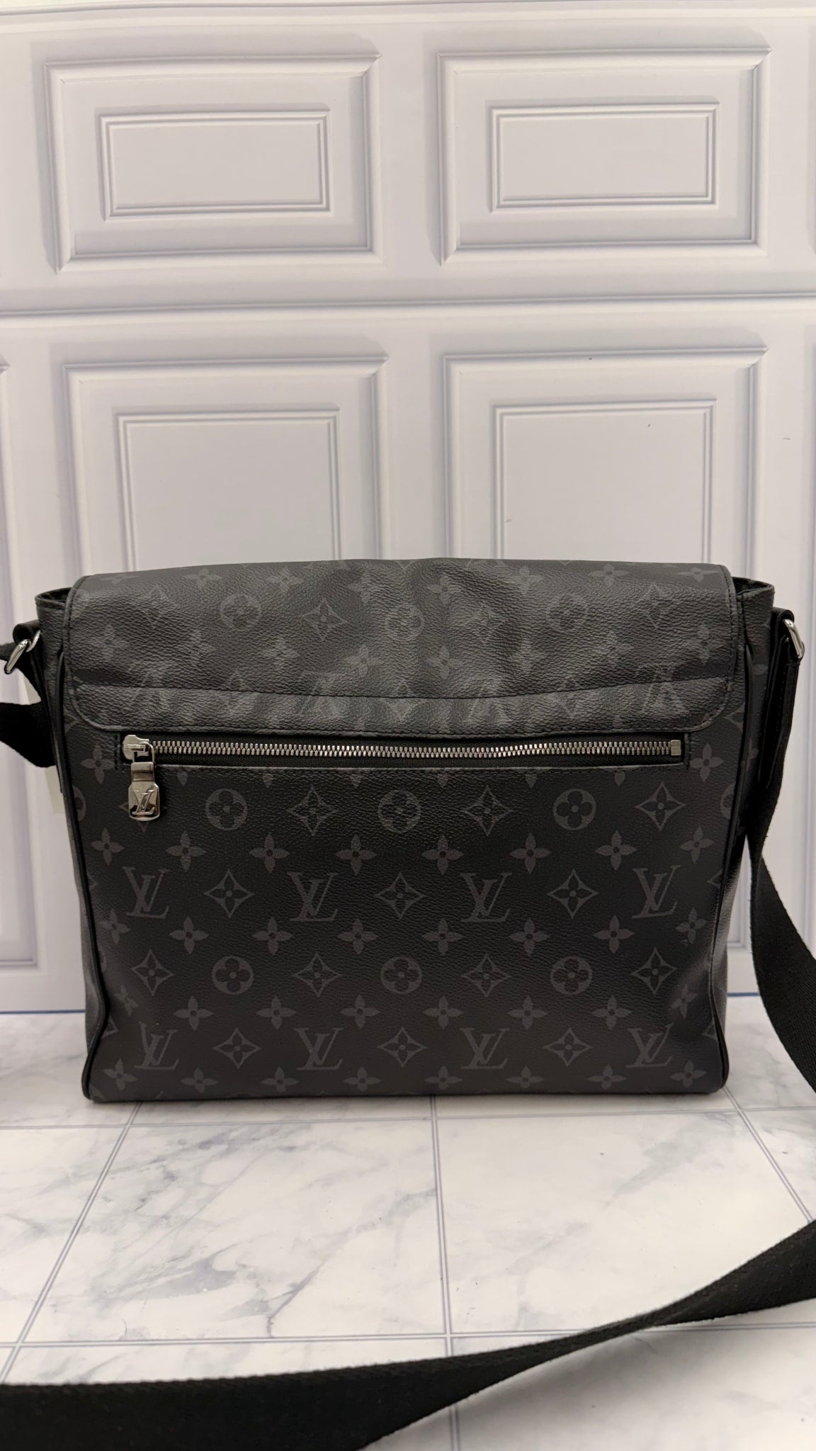 Louis Vuitton Black Monogram District PM Messenger Bag