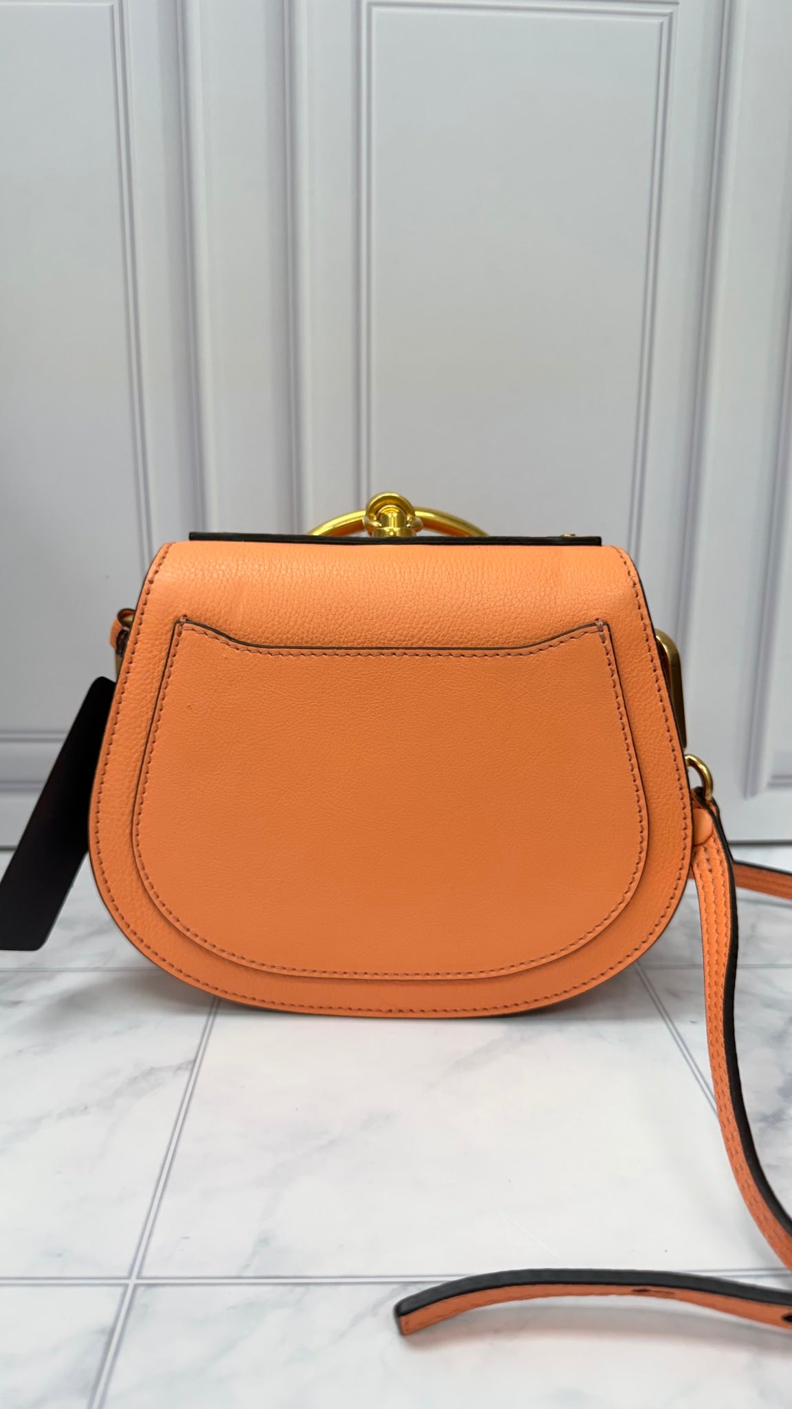 LIKE NEW - Chloe Coral Leather Small Nile Bracelet Bag