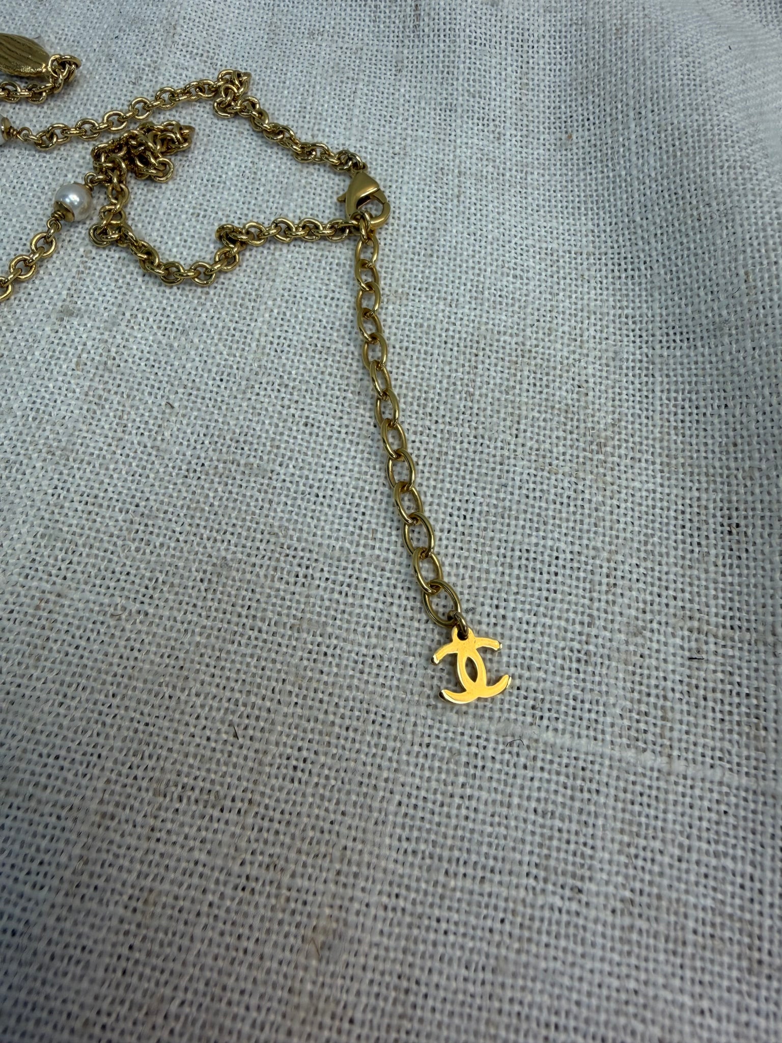 Chanel Gold Tone Sautoir Long Necklace