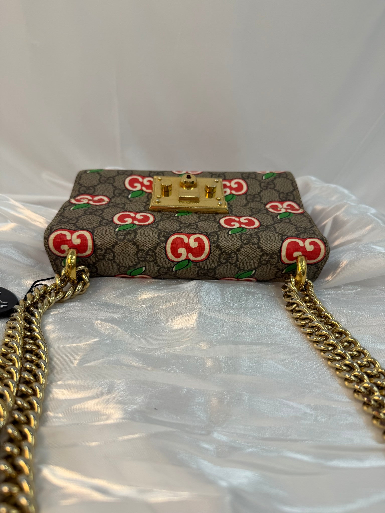 Gucci GG Coated Canvas Apple Padlock Bag